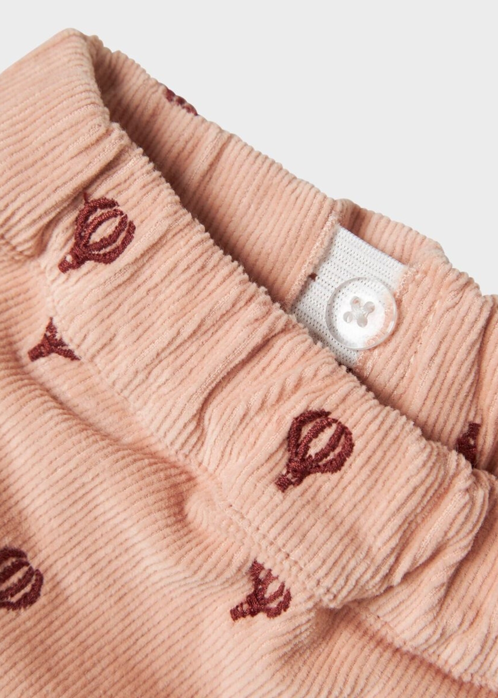 Lil Atelier Nelly cord straight pants Cameo rose - Lil Atelier