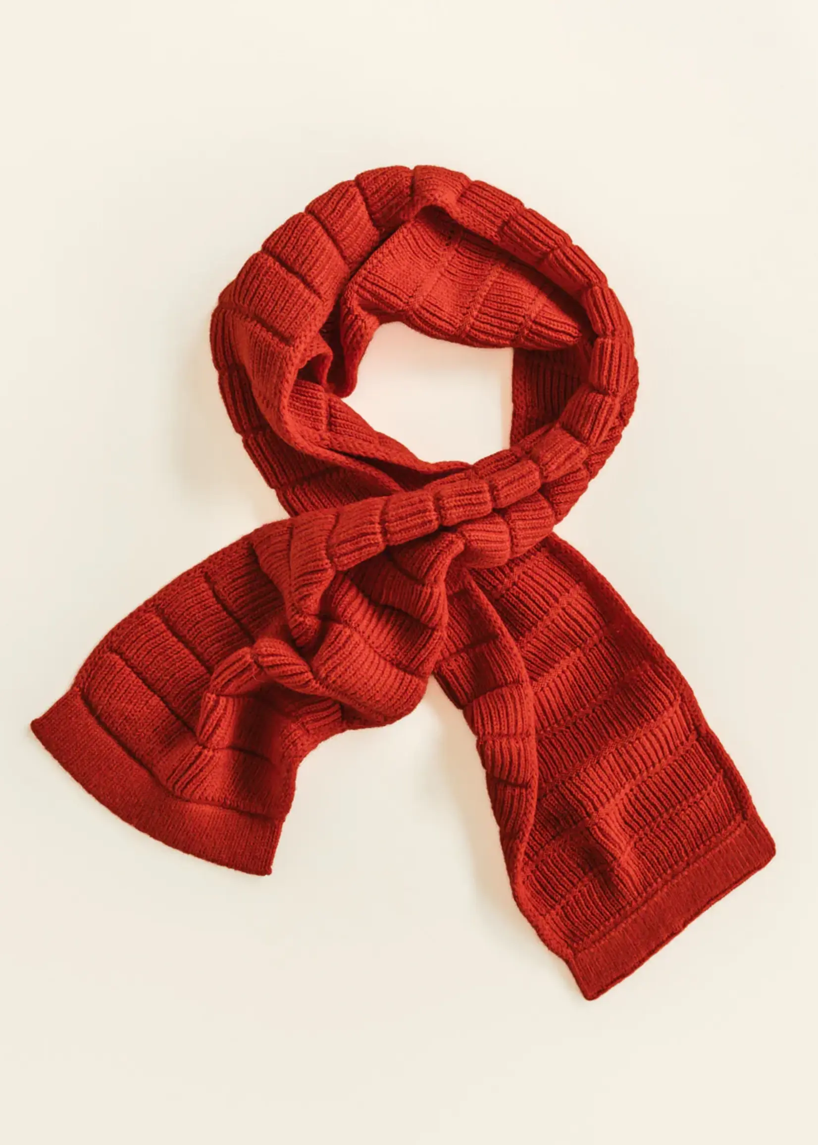 HVID Scarf Jacobino Red - Hvid