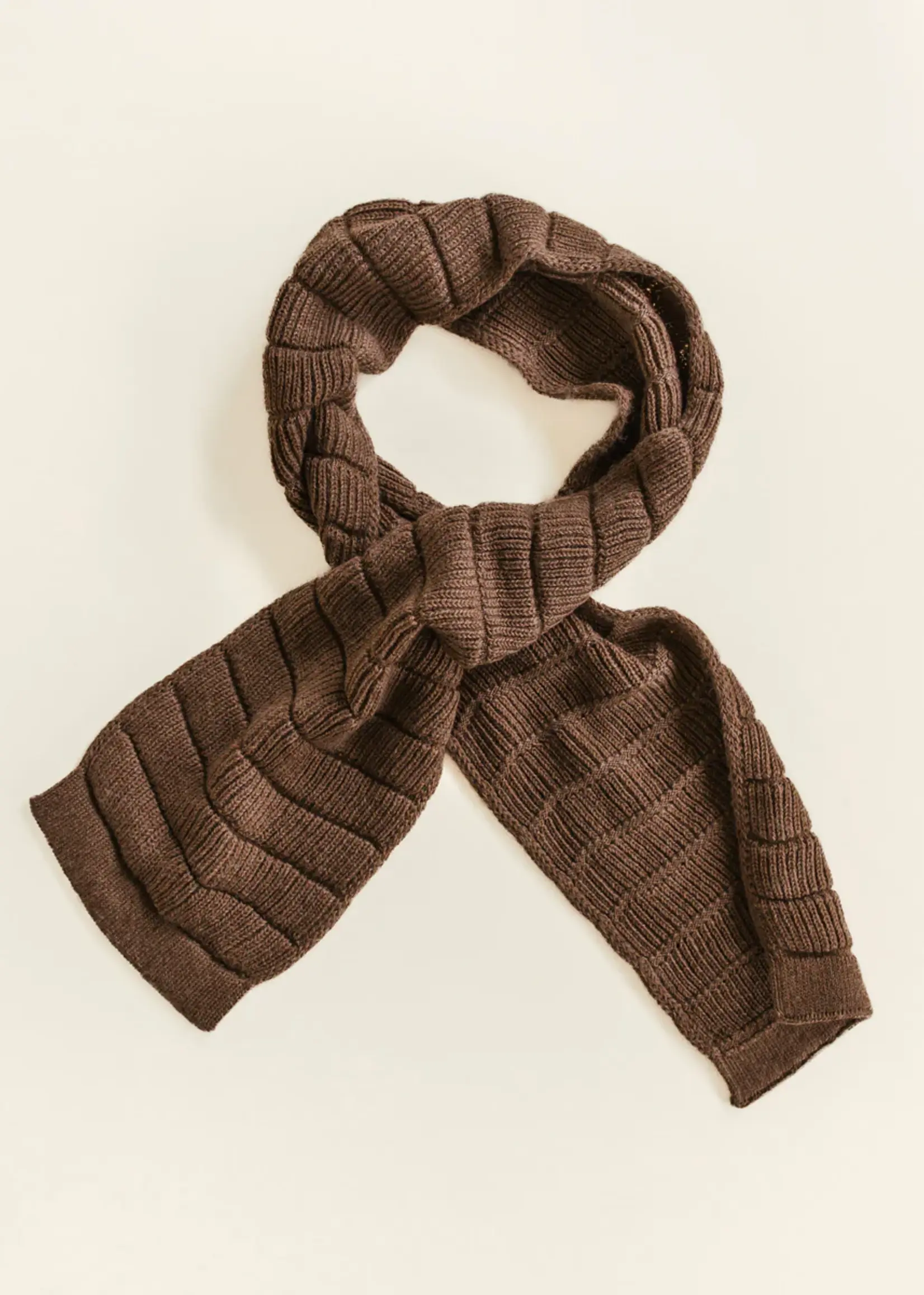 HVID Scarf Jacobino Mocha - Hvid