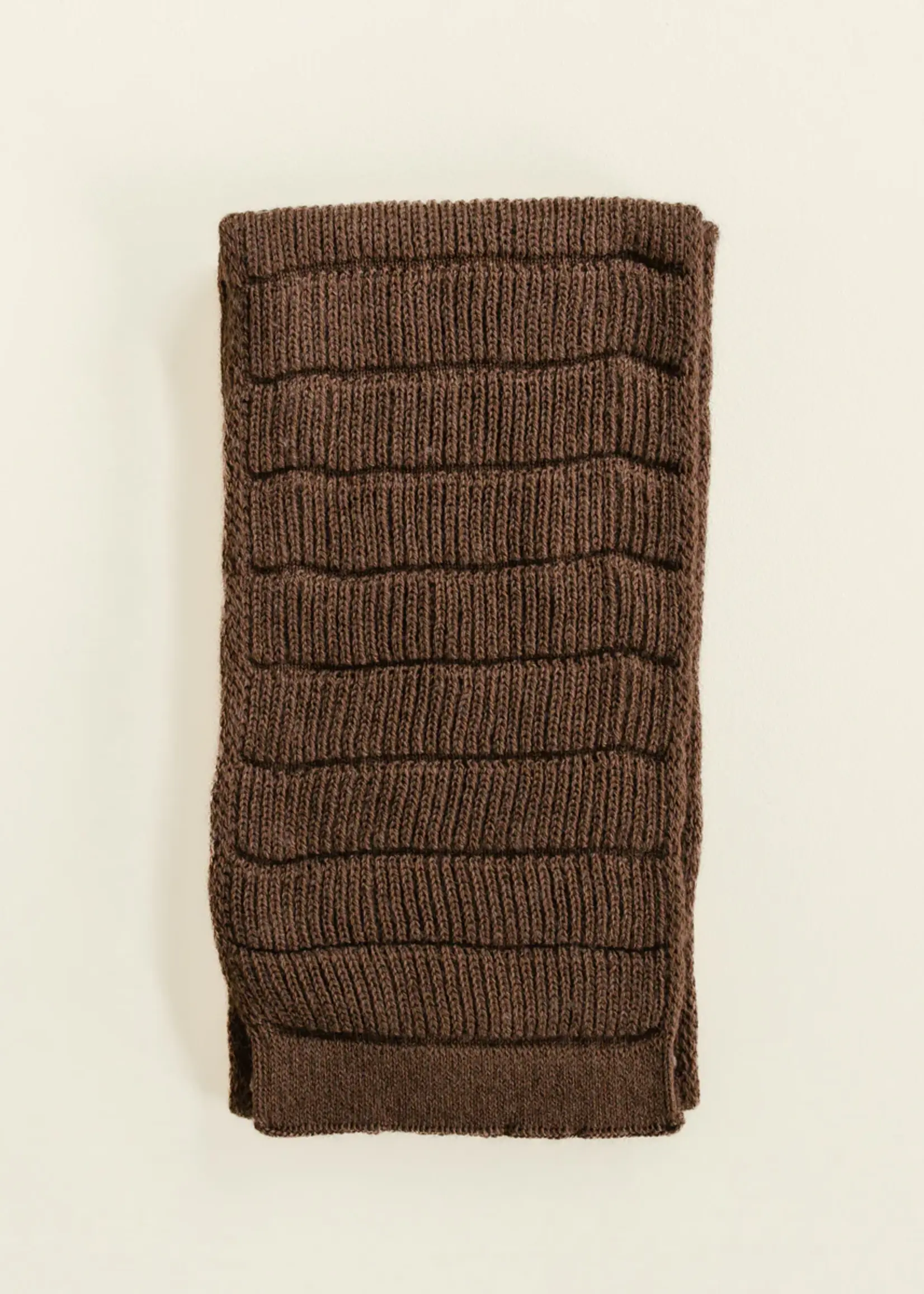 HVID Scarf Jacobino Mocha - Hvid