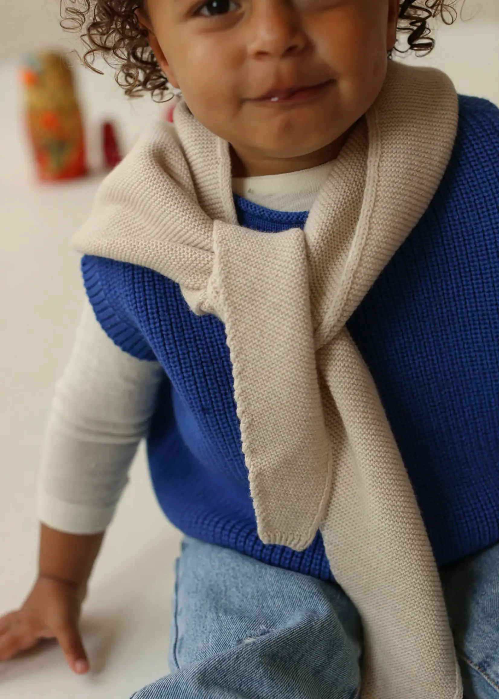 HVID Triangle scarf Josephina Cream - Hvid