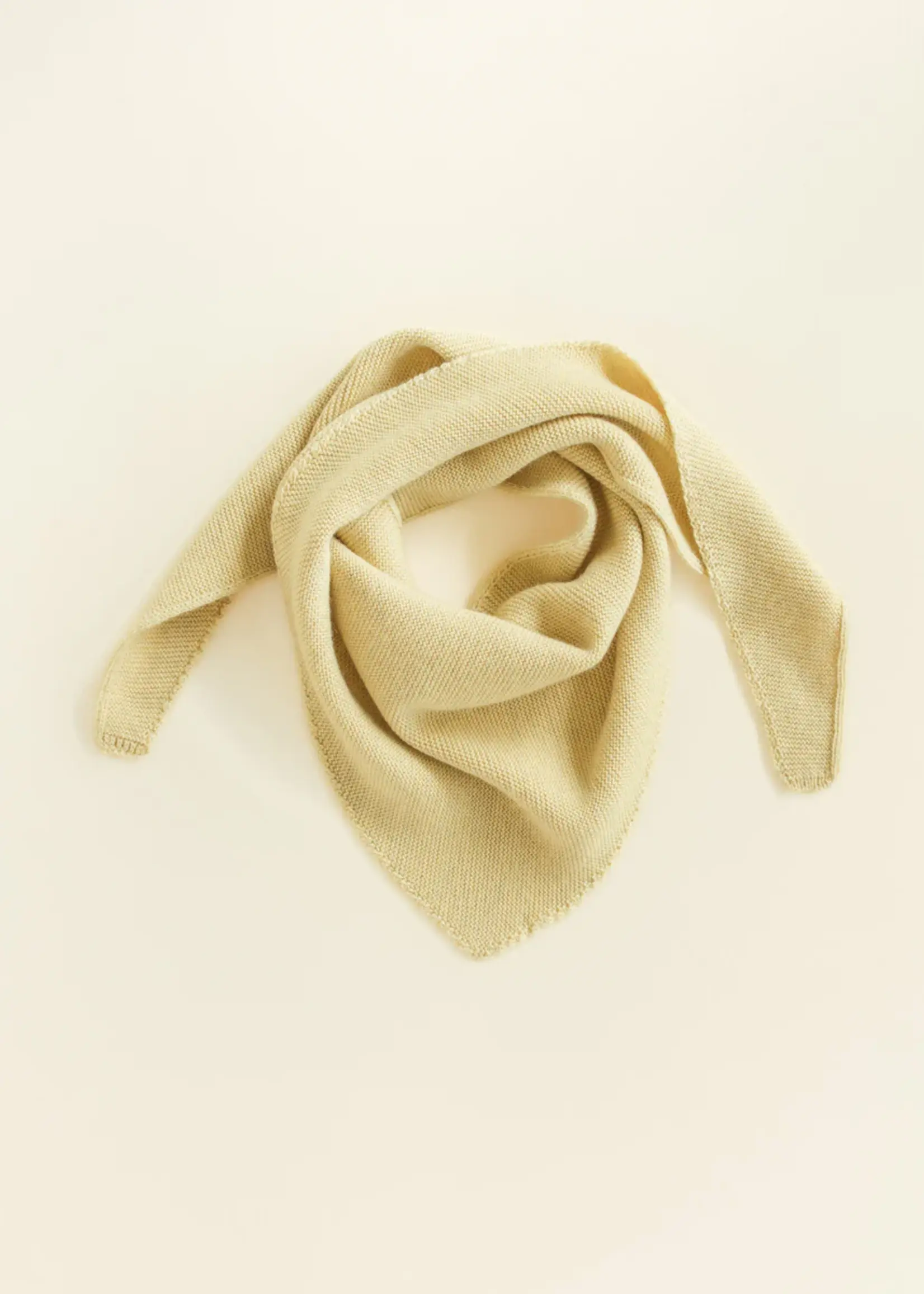 HVID Triangle scarf Josephina Light yellow - Hvid