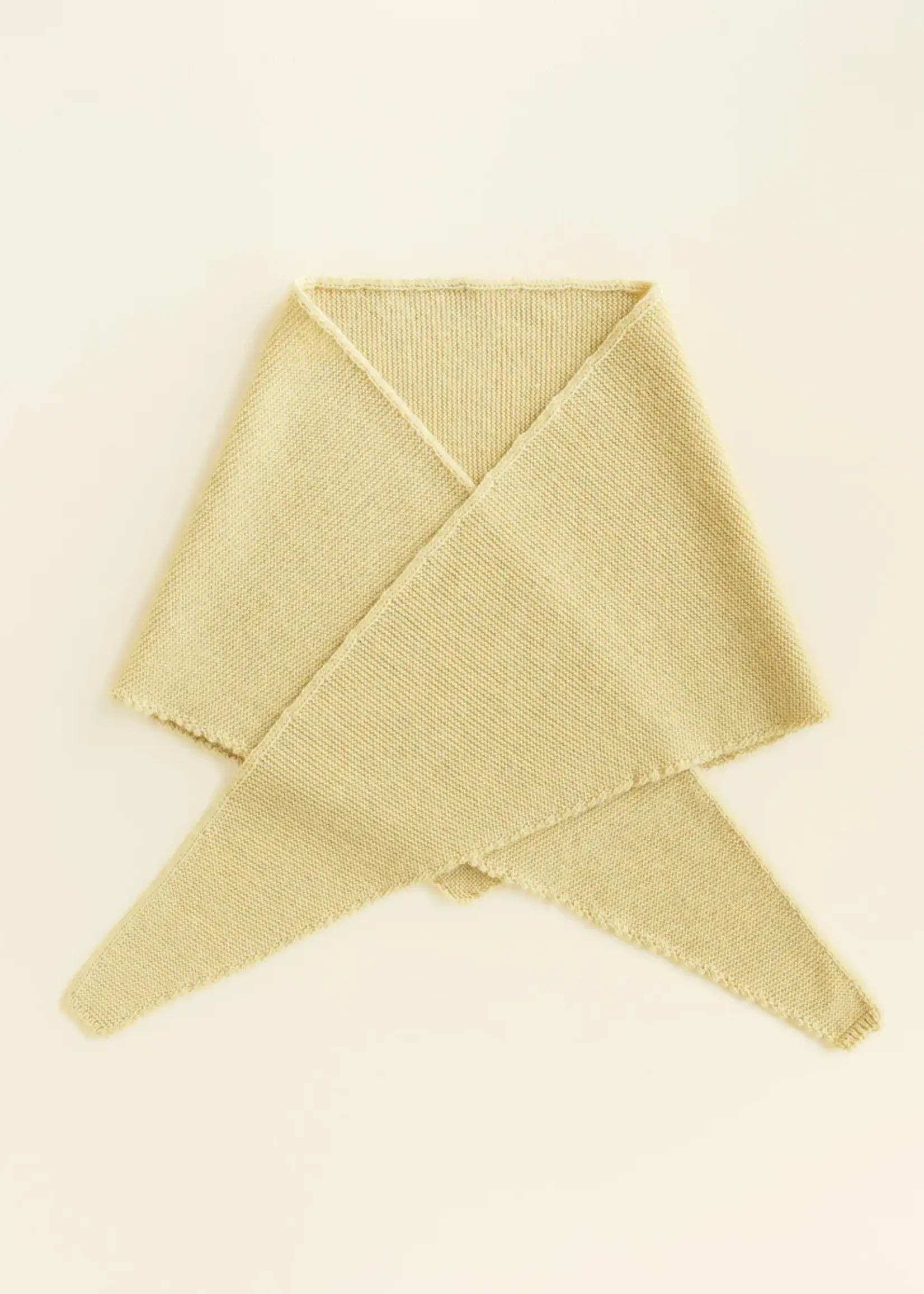 HVID Triangle scarf Josephina Light yellow - Hvid