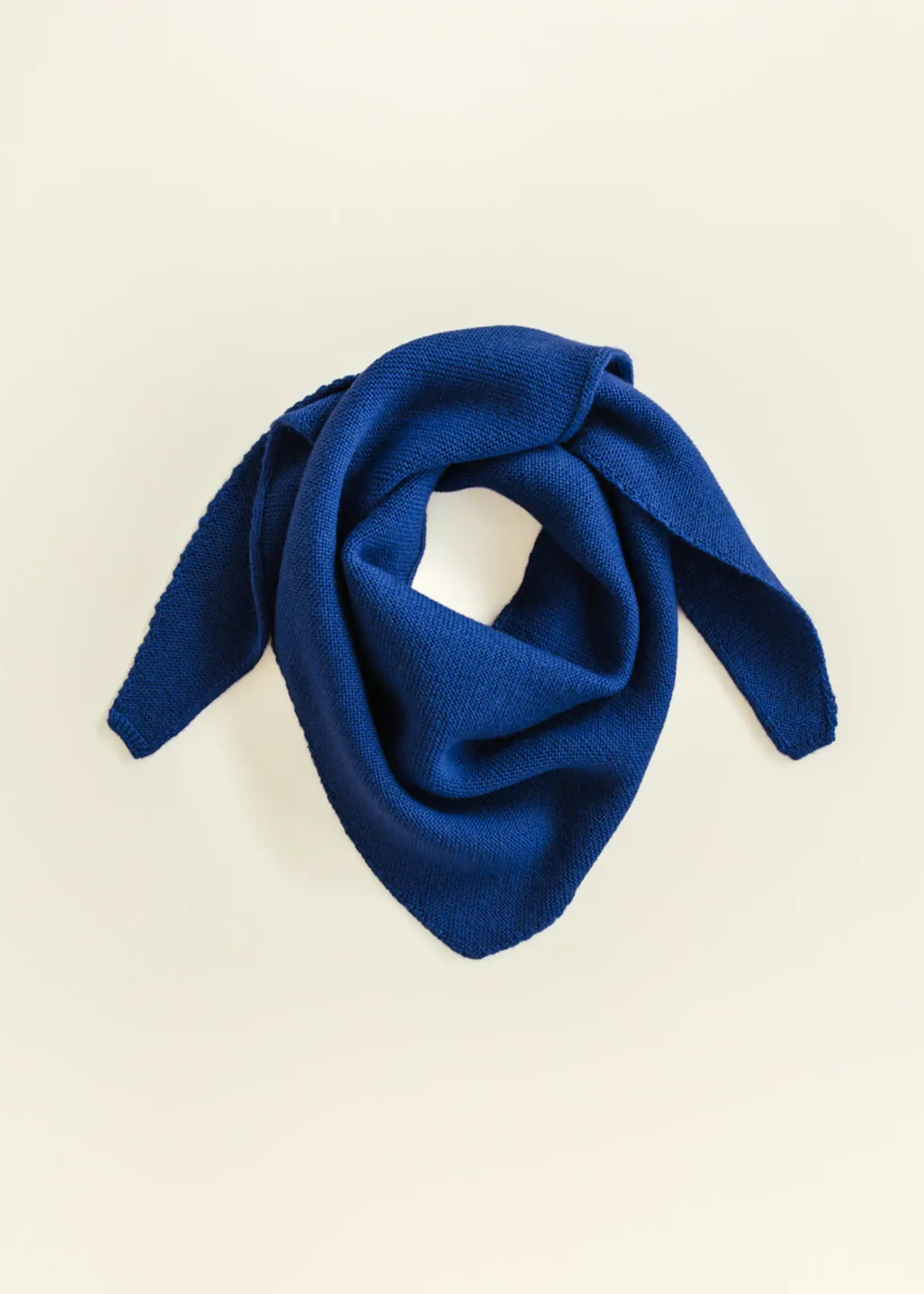 HVID Triangle scarf Josephina Cobalt - Hvid