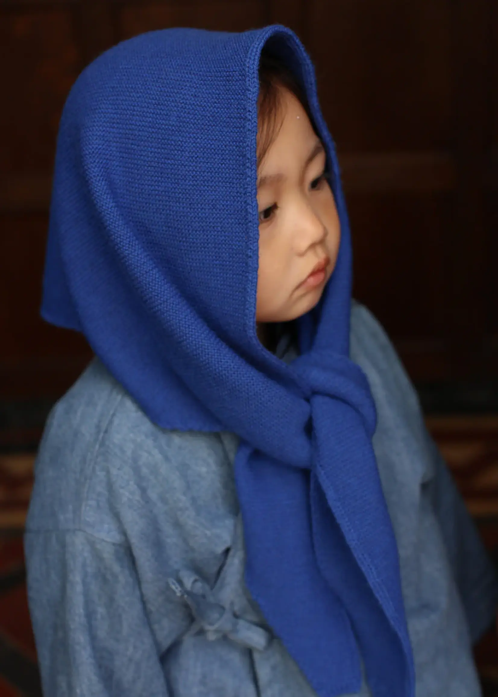 HVID Triangle scarf Josephina Cobalt - Hvid