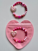 By Melo Armbandje in hartjesverpakking Love oranje - By melo