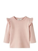 Lil Atelier Thora hyk LS slim top |  Cameo rose  - Lil Atelier