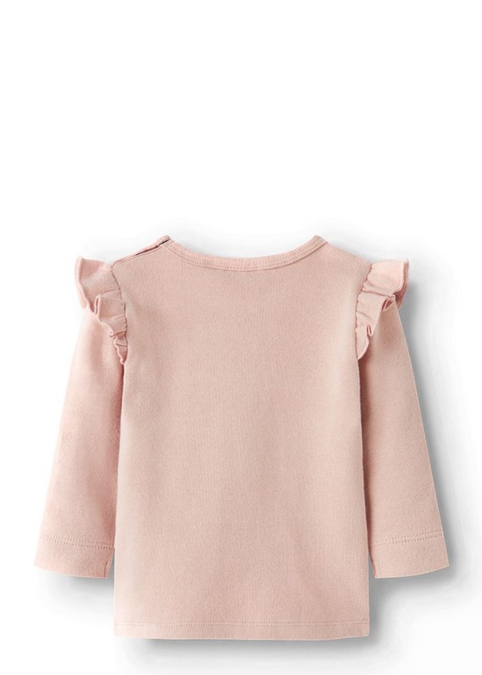 Lil Atelier Thora hyk LS slim top |  Cameo rose  - Lil Atelier