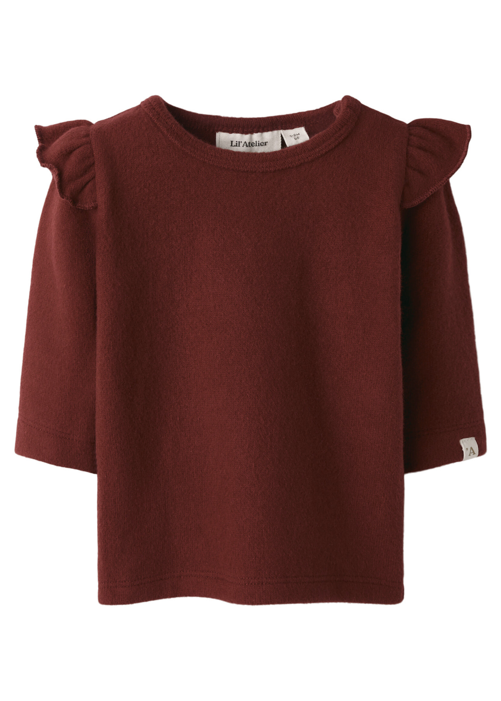 Lil Atelier Thora hyk LS slim top |  Hot chocolate  - Lil Atelier