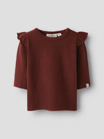 Lil Atelier Thora hyk LS slim top |  Hot chocolate  - Lil Atelier