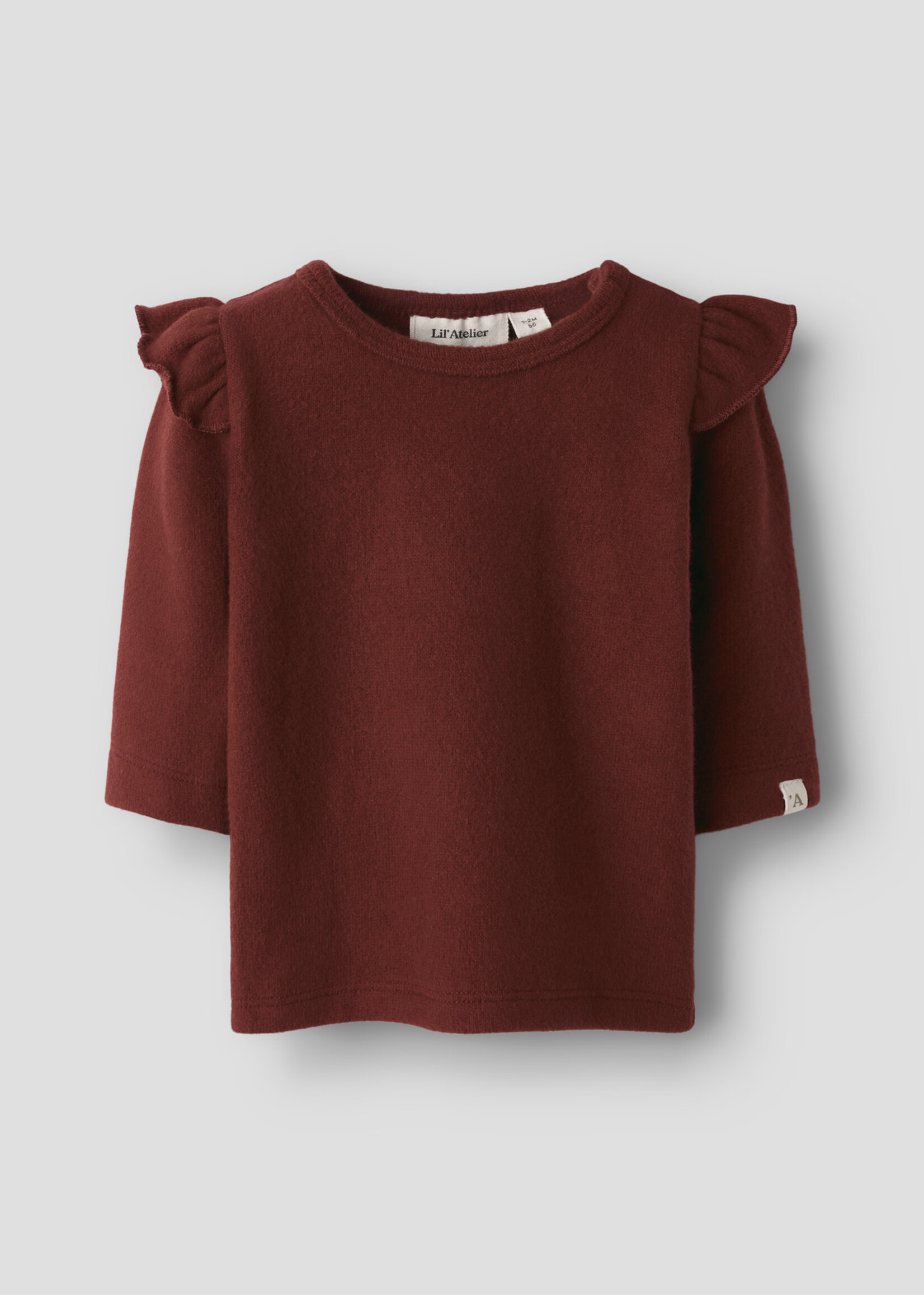 Lil Atelier Thora hyk LS slim top |  Hot chocolate  - Lil Atelier
