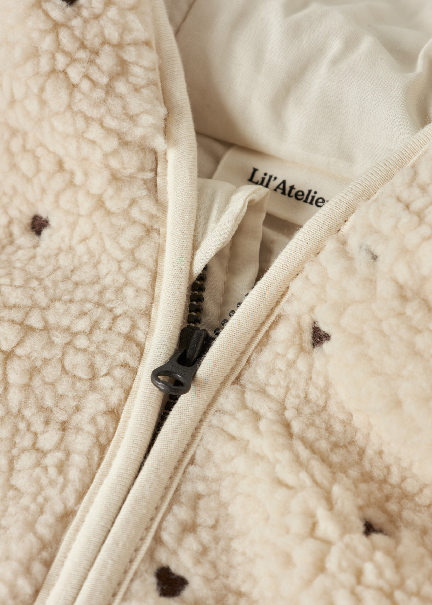 Lil Atelier Nalo loose jacket | Turtledove hearts - Lil Atelier