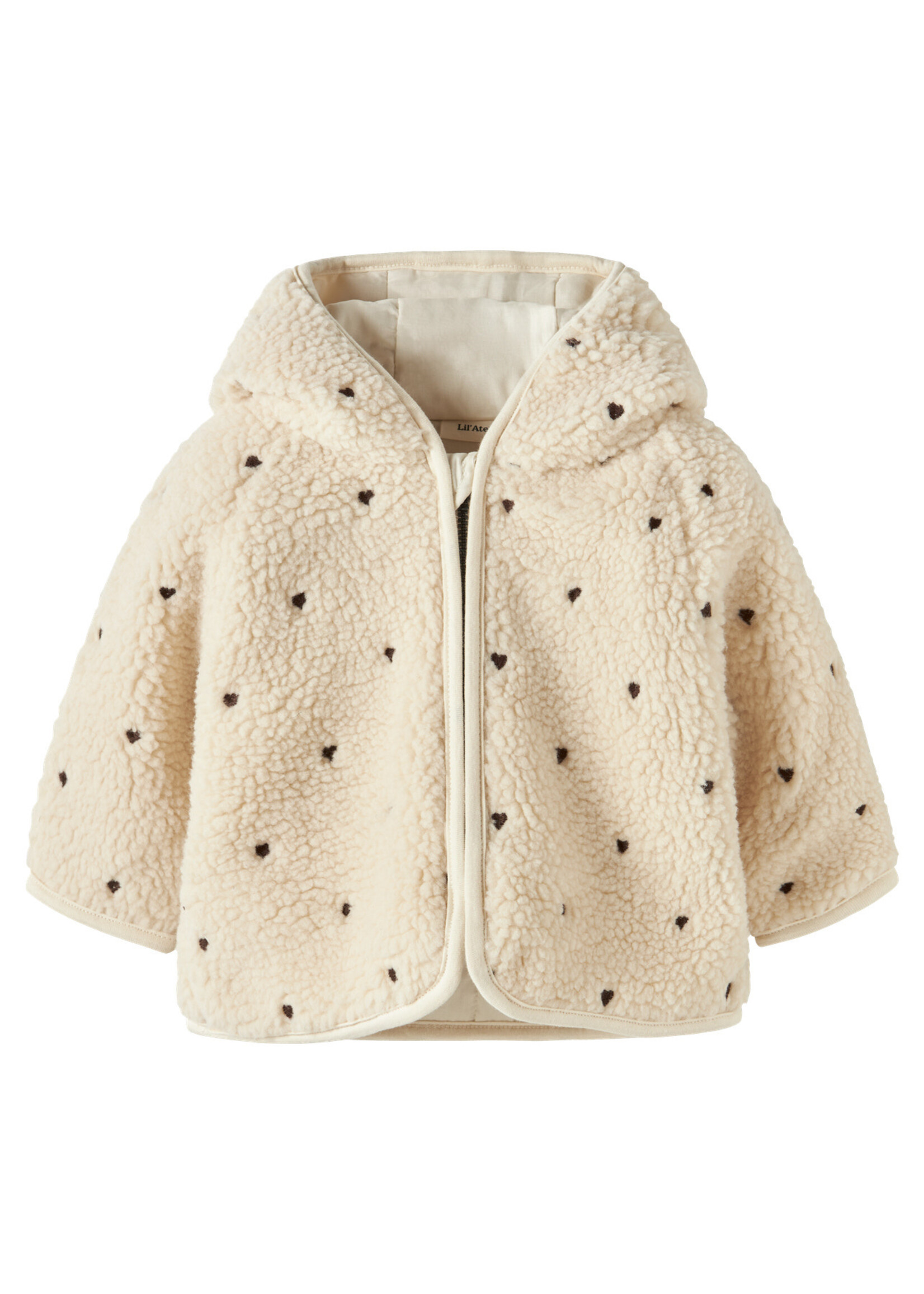 Lil Atelier Nalo loose jacket | Turtledove hearts - Lil Atelier