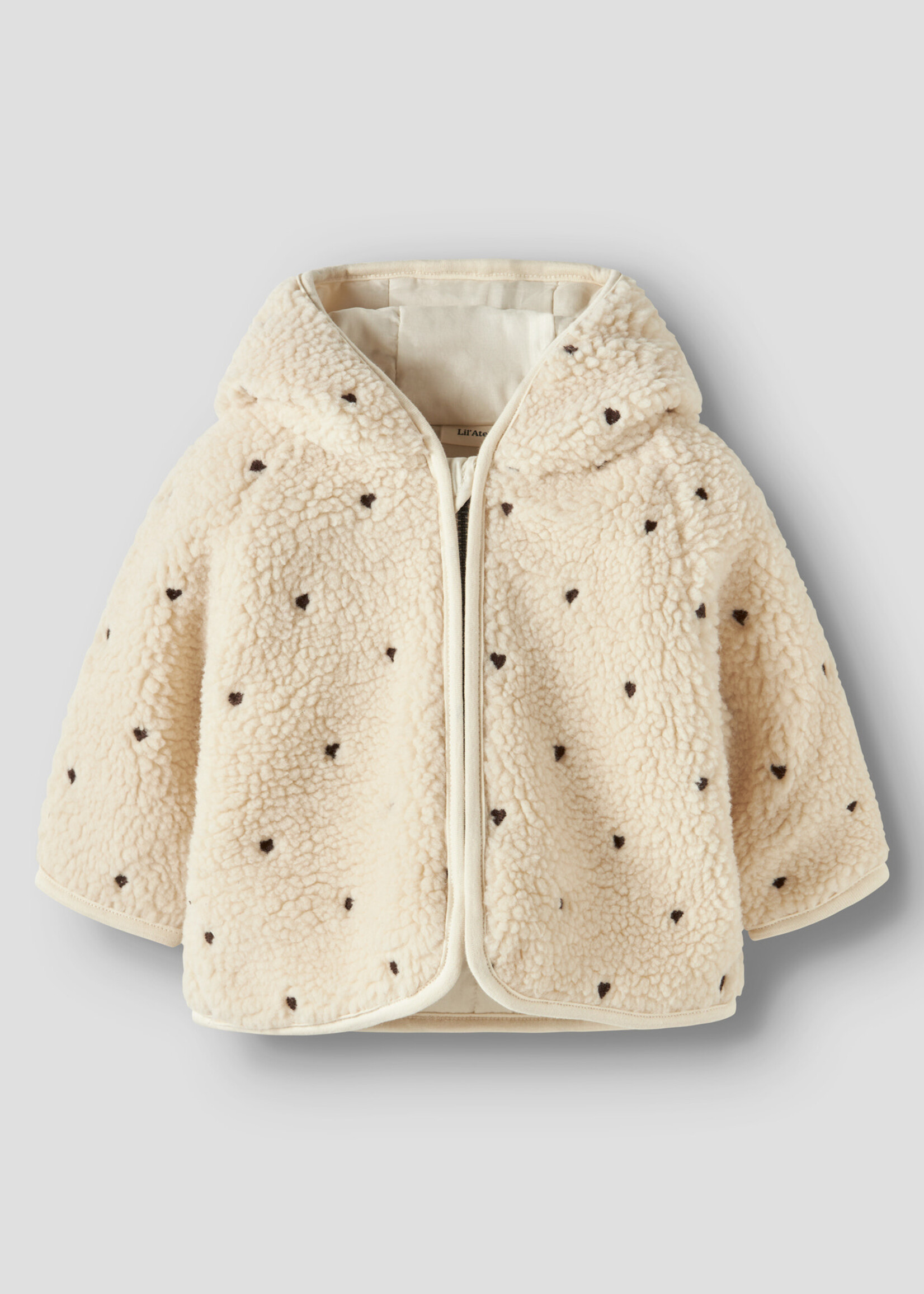 Lil Atelier Nalo loose jacket | Turtledove hearts - Lil Atelier