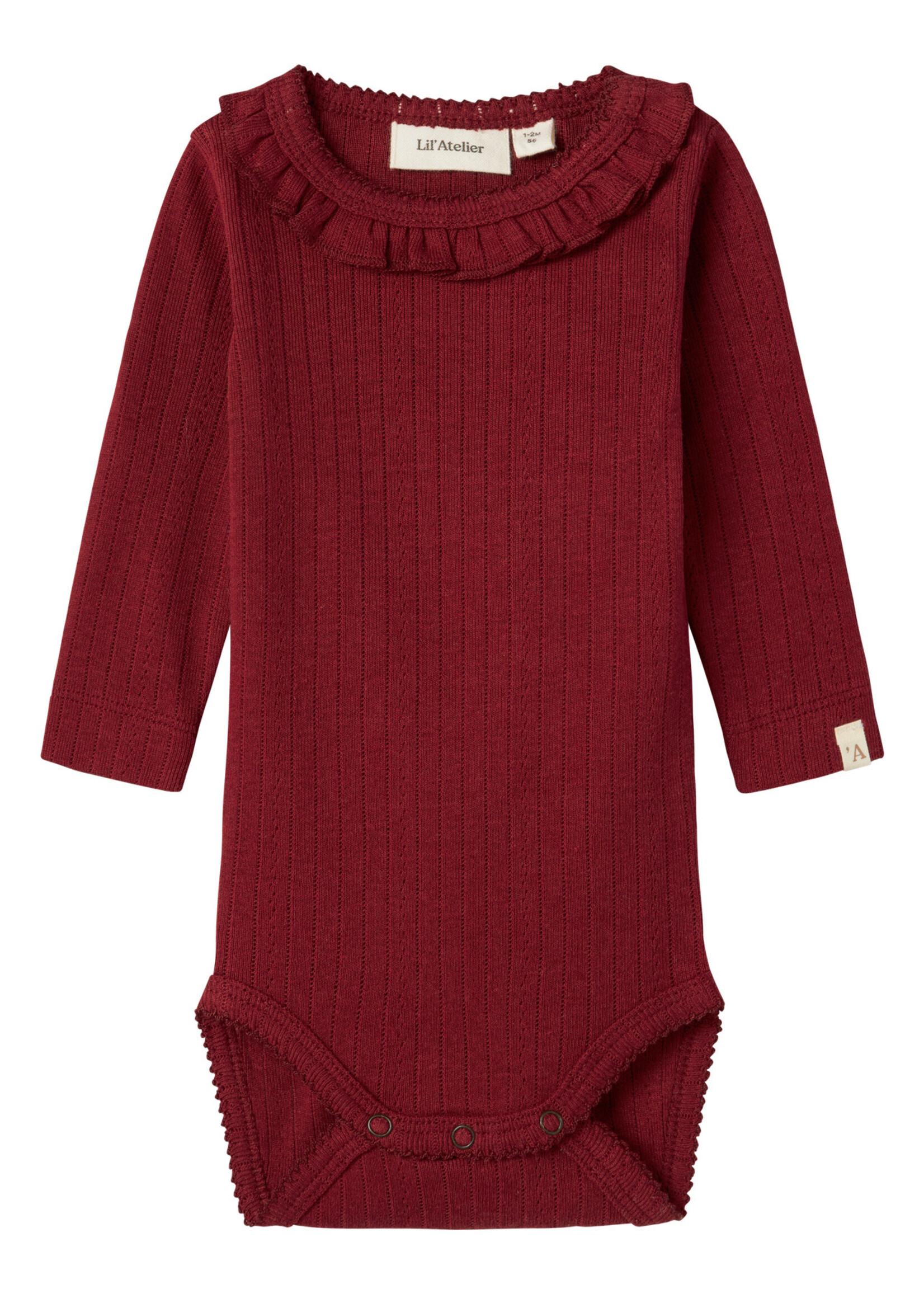 Lil Atelier Rachel Non LS Slim Body | Red dahlia - Lil Atelier