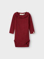 Lil Atelier Rachel Non LS Slim Body | Red dahlia - Lil Atelier