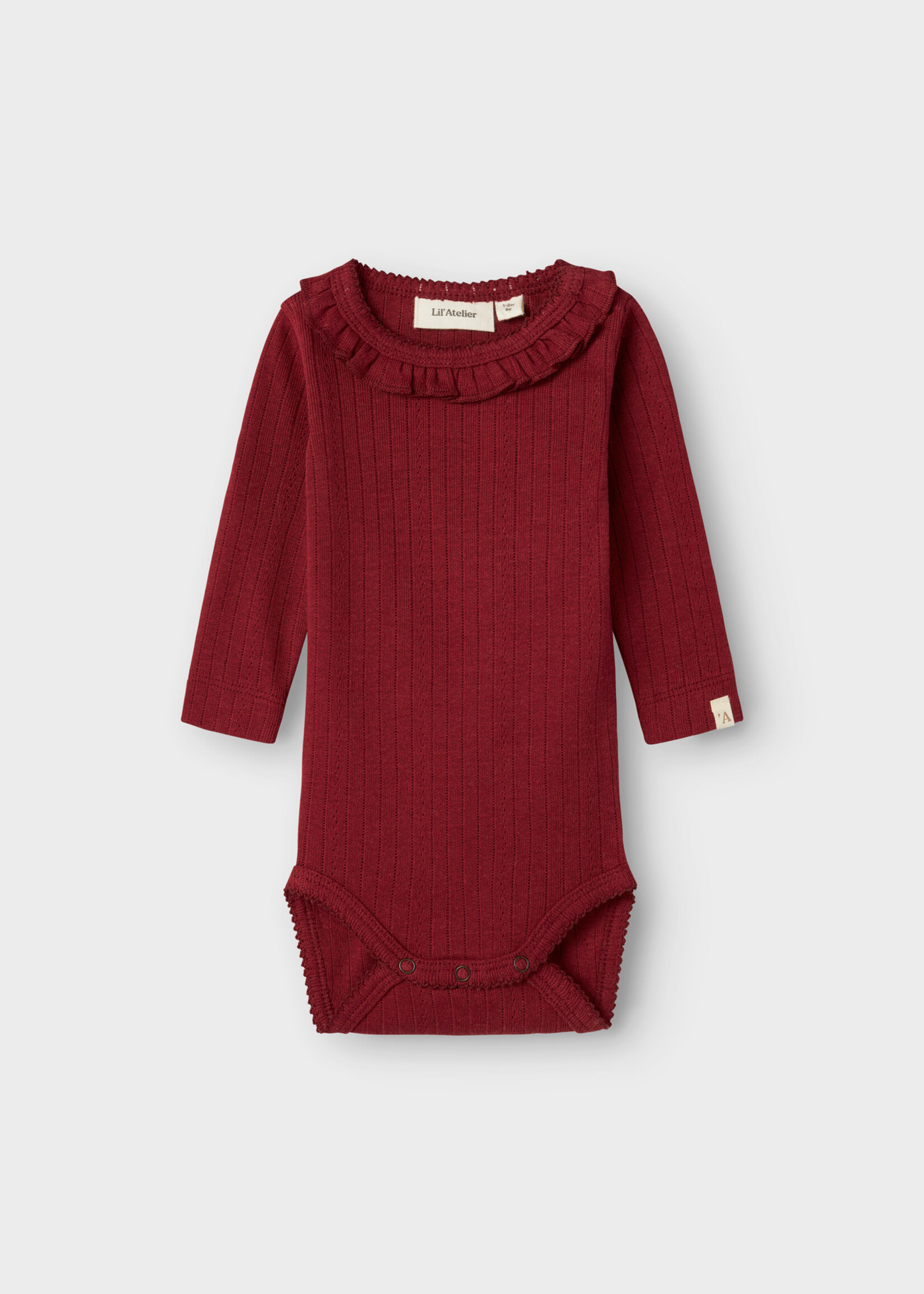 Lil Atelier Rachel Non LS Slim Body | Red dahlia - Lil Atelier