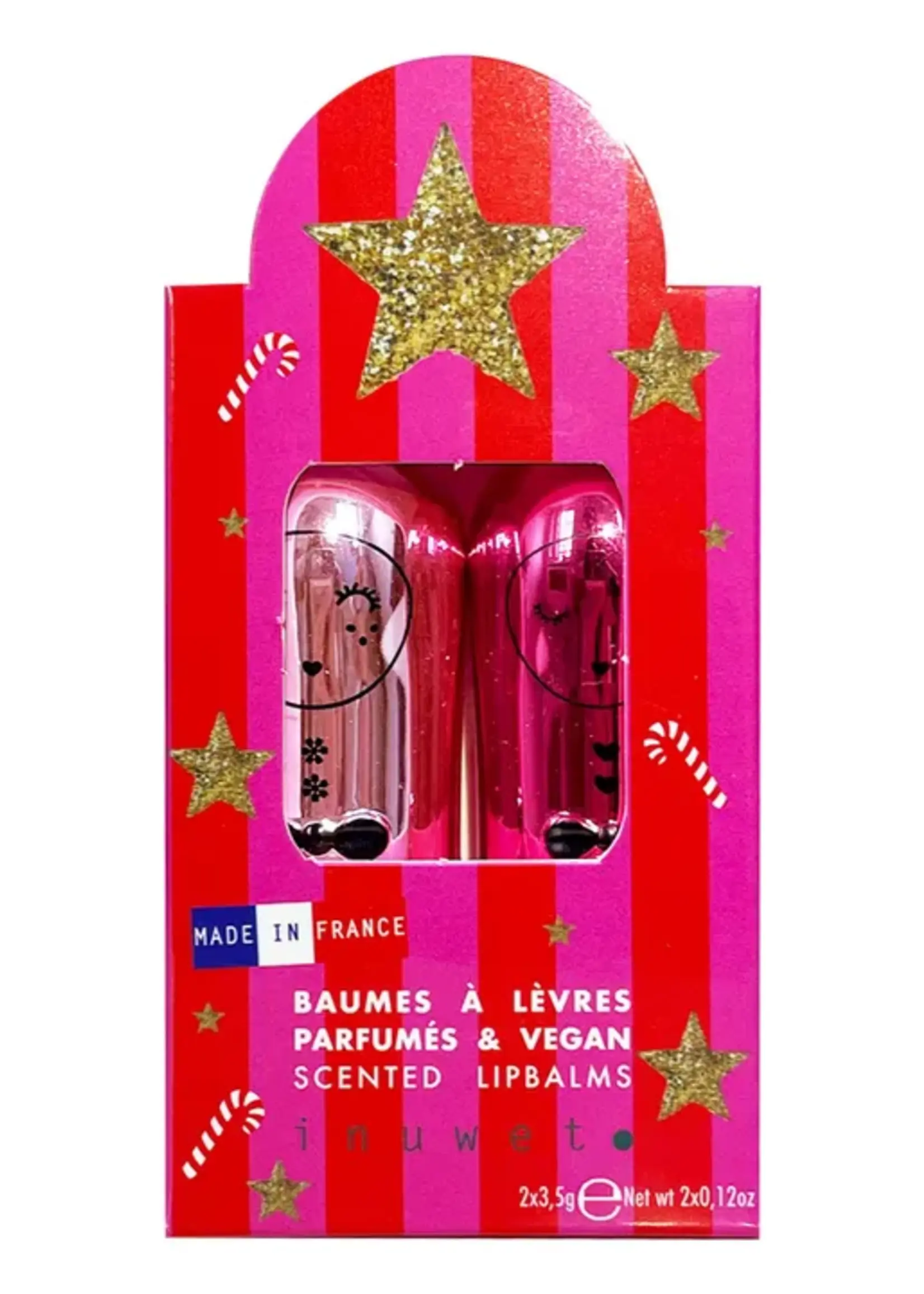 Inuwet Duo couture metal lip balm Raspberry / Apple - Inuwet