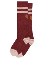 Mp Denmark Elga glitter knee socks | Wine red - Mp Denmark