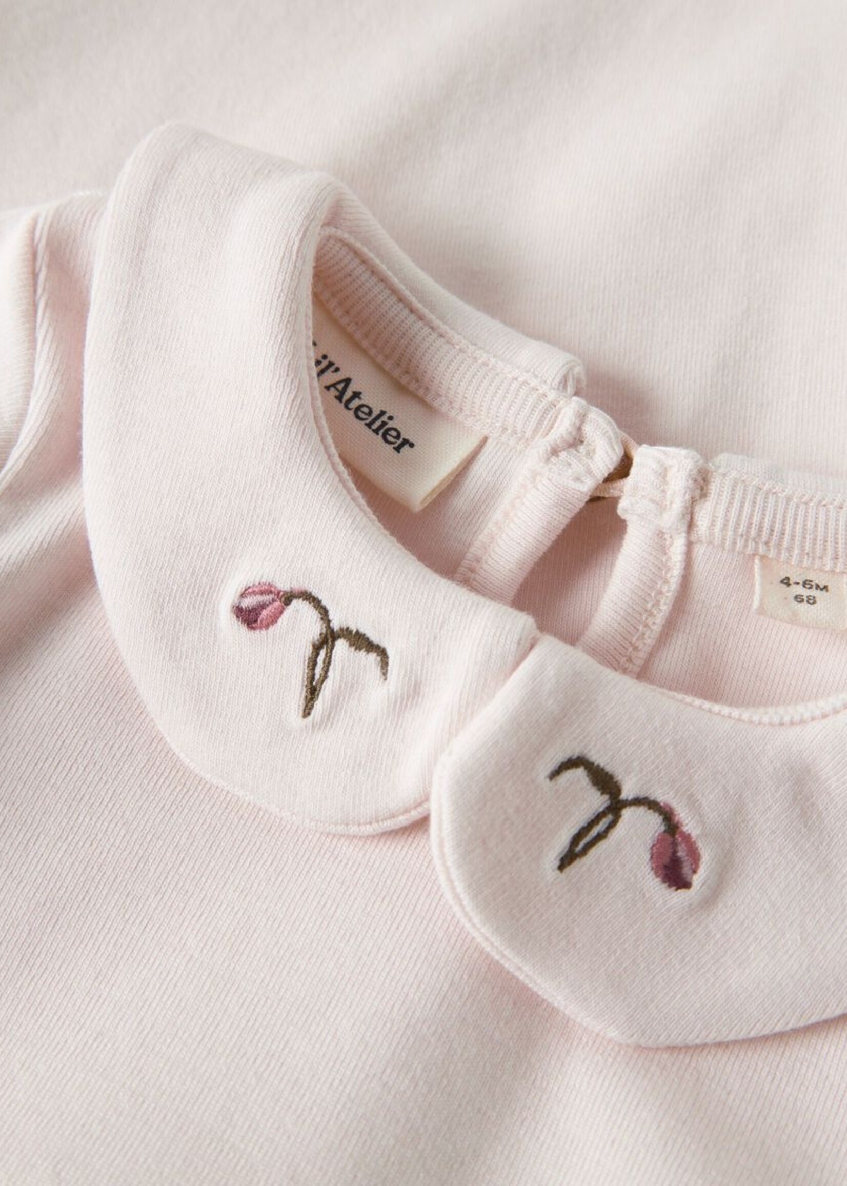 Lil Atelier Fundo emb ls slim body Mauve  - Lil’ Atelier