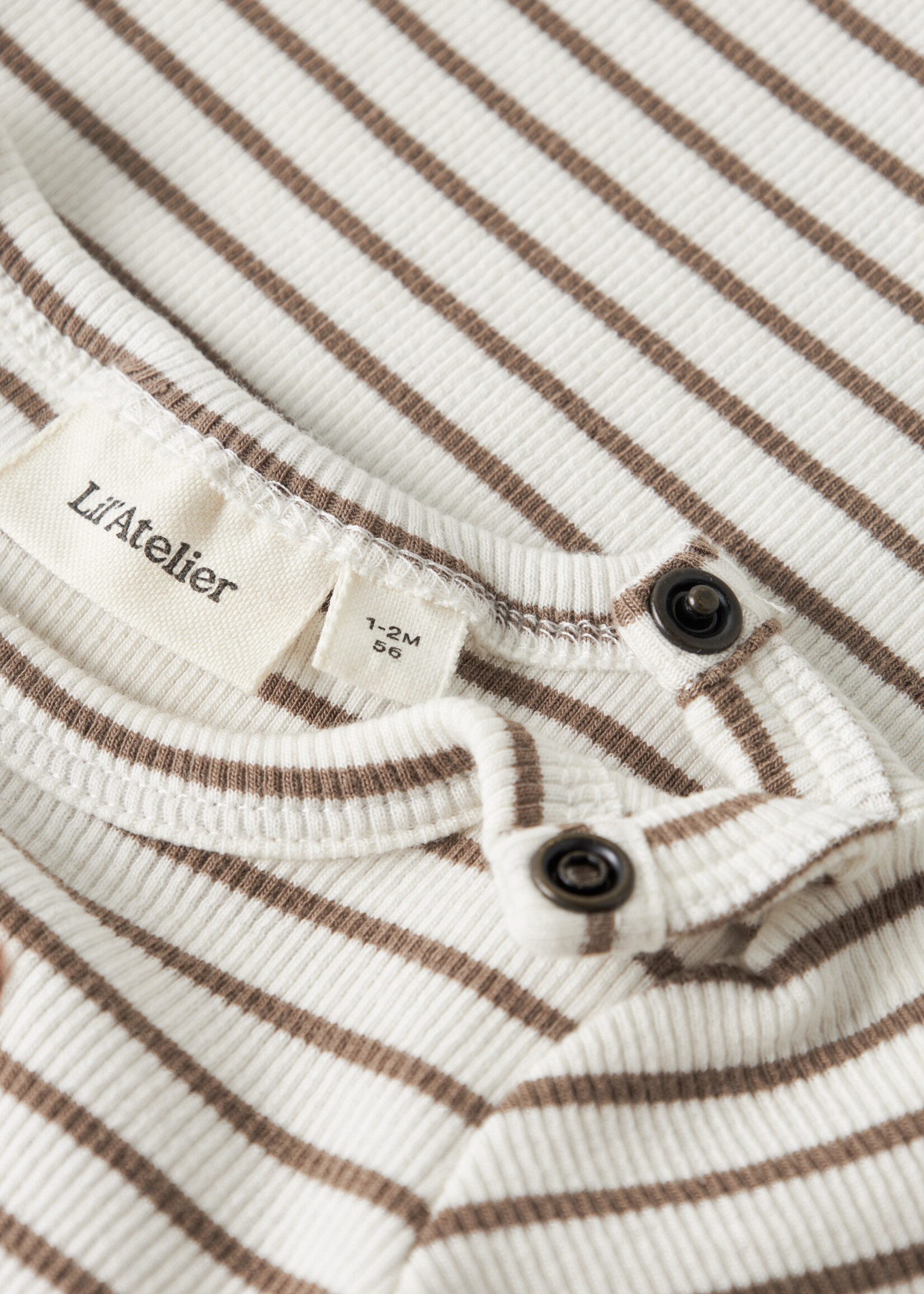 Lil Atelier Tonto LS  slim body coconut milk stripe - Lil atelier