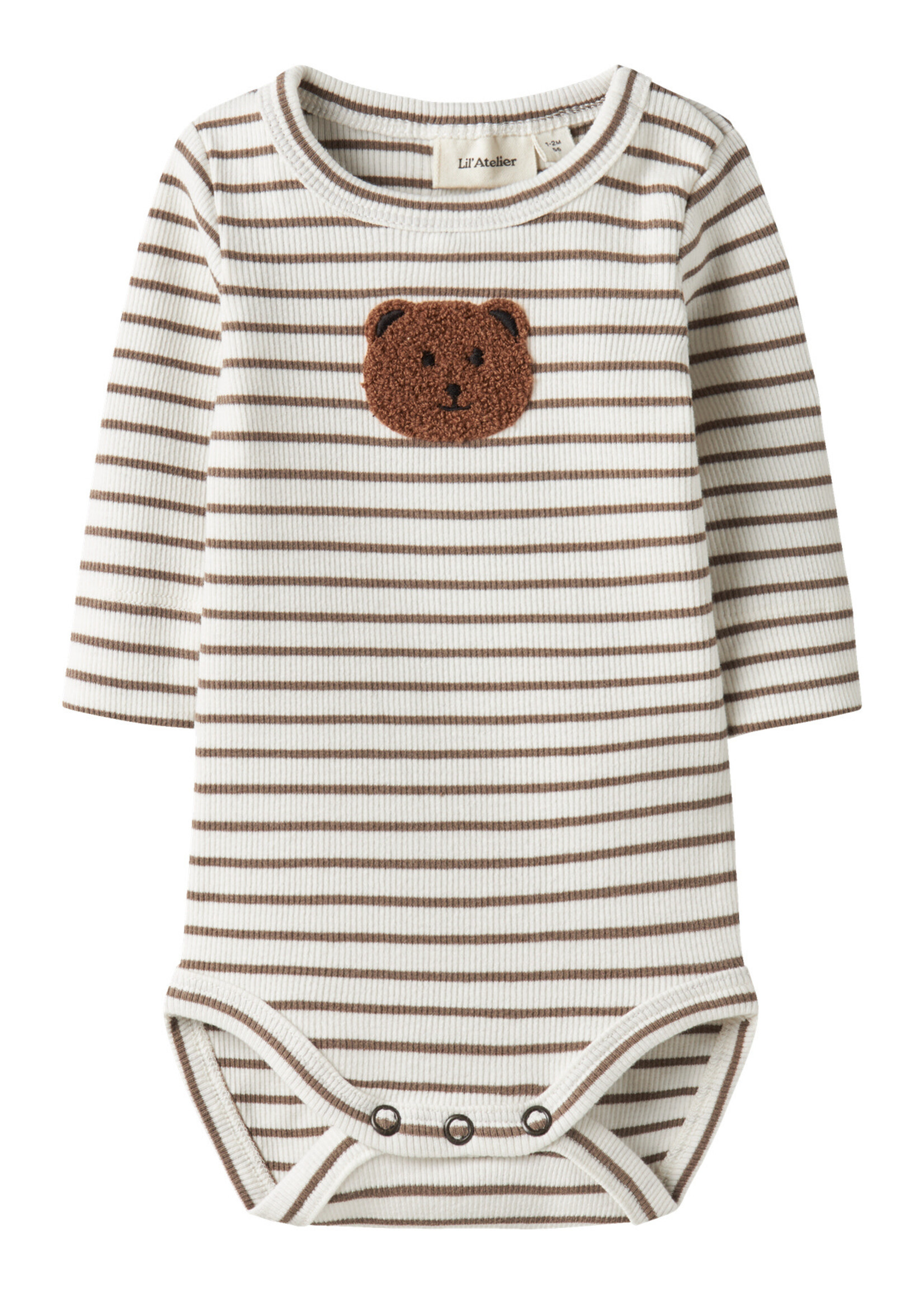 Lil Atelier Tonto LS  slim body coconut milk stripe - Lil atelier