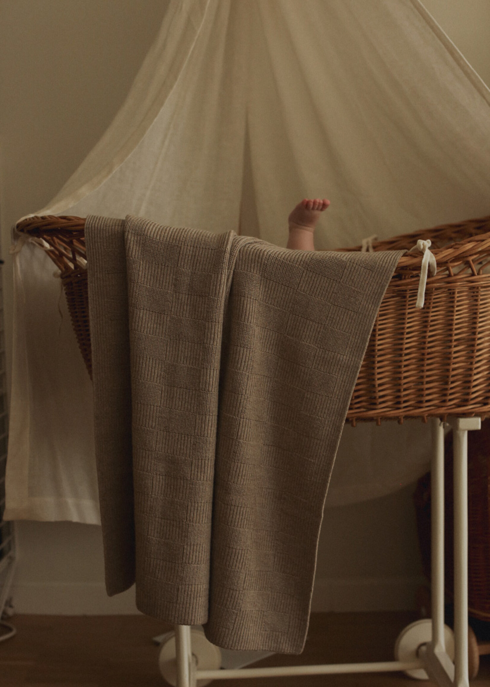 HVID Blanket Ivy Pebble - Hvid