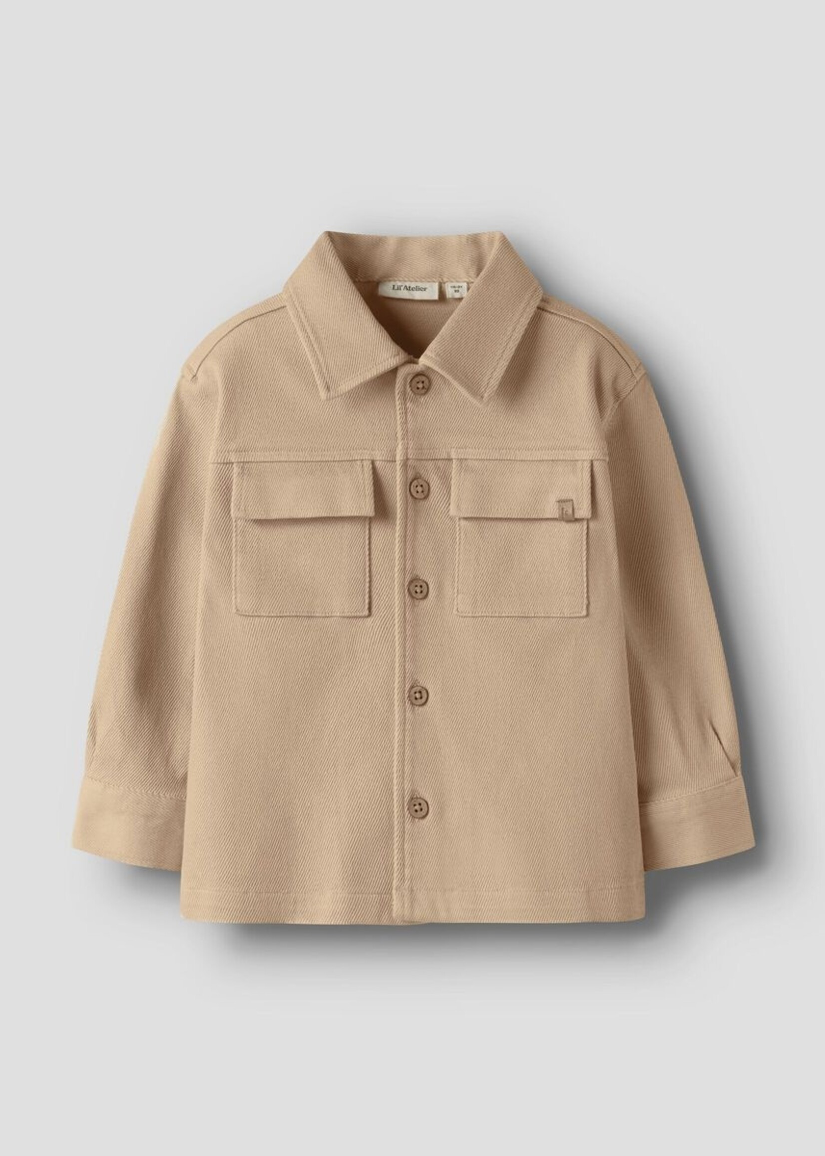 Lil Atelier Taru loose twill shirt | Irish cream - Lil Atelier
