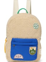 Studio Noos Ecru teddy Midi backpack Cobalt - Studio Noos
