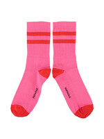 Piupiuchick Socks | Pink w/ red stripes - Piupiuchick