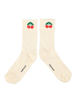 Piupiuchick Socks | Ecru w/ cherry print - Piupiuchick