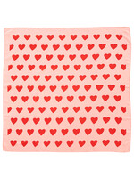 Piupiuchick Silky bandana | Pink w/ red hearts allover - Piupiuchick