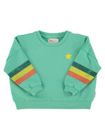 Piupiuchick Sweatshirt | Green w/ multicolor stripes - Piupiuchick