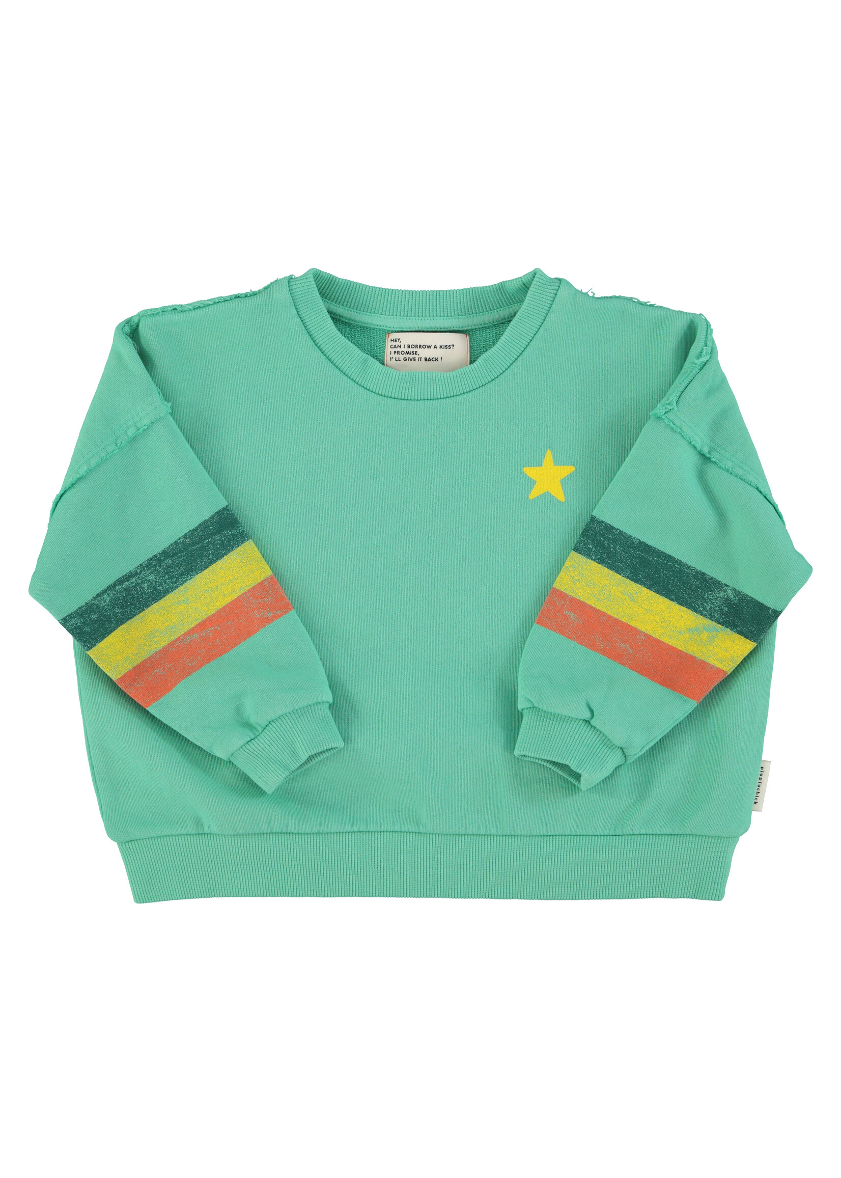 Piupiuchick Sweatshirt | Green w/ multicolor stripes - Piupiuchick