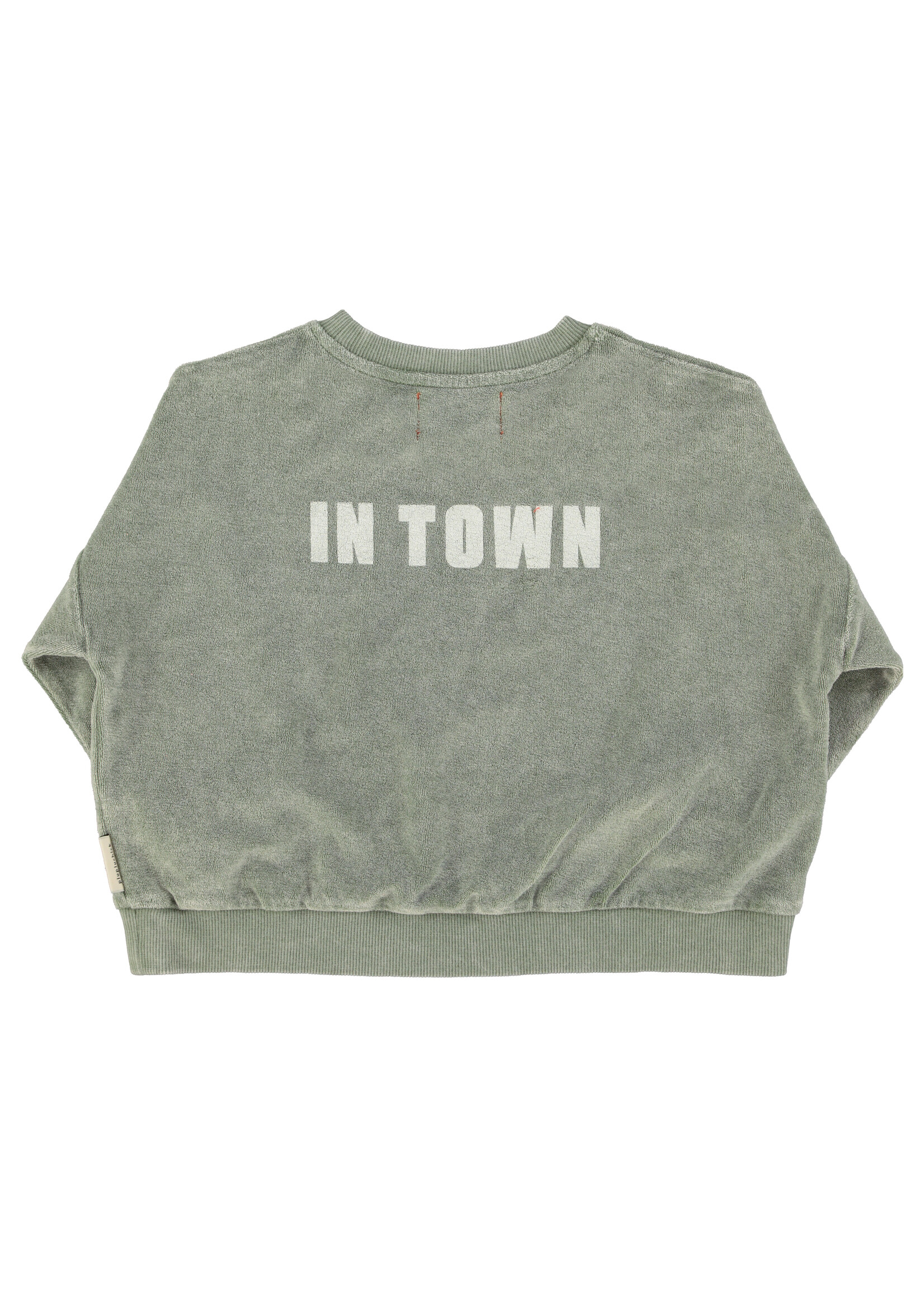 Piupiuchick Sweatshirt | Washed green w/ best friend print - Piupiuchick