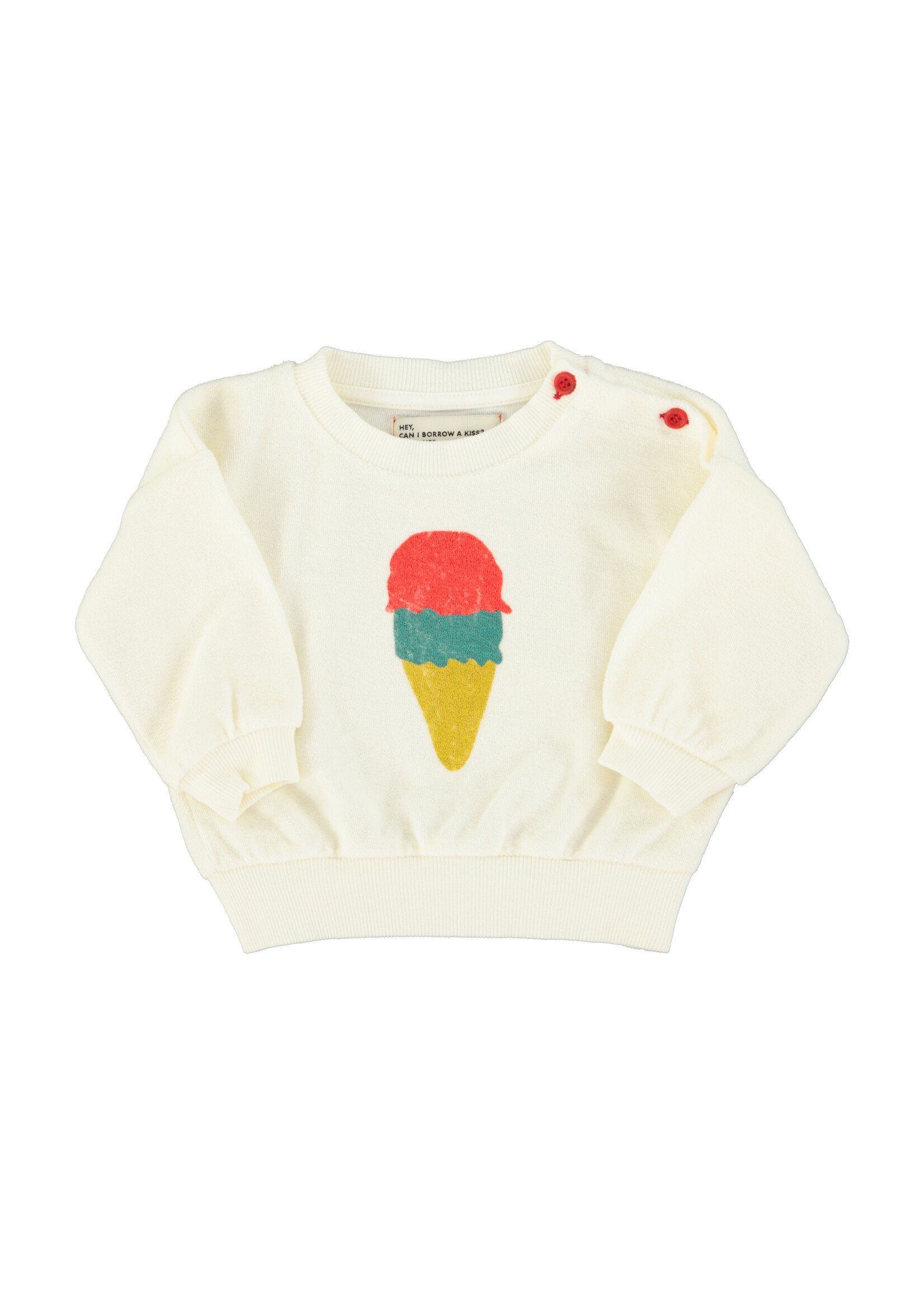 Piupiuchick Sweatshirt | Ecru w/ ice cream print - Piupiuchick