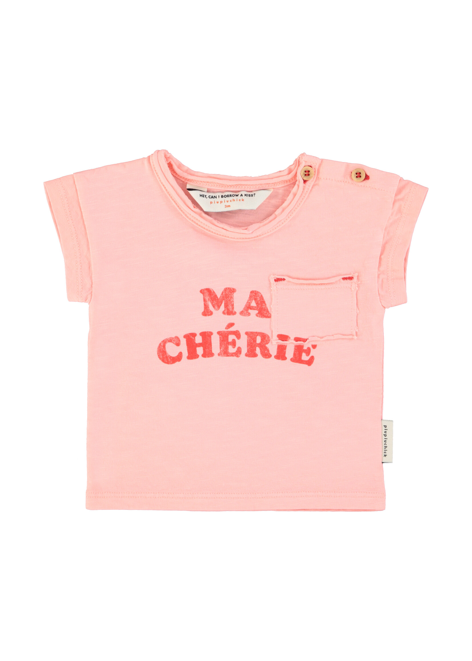 Piupiuchick T’shirt | Light pink w/ ma chérie print - Piupiuchick