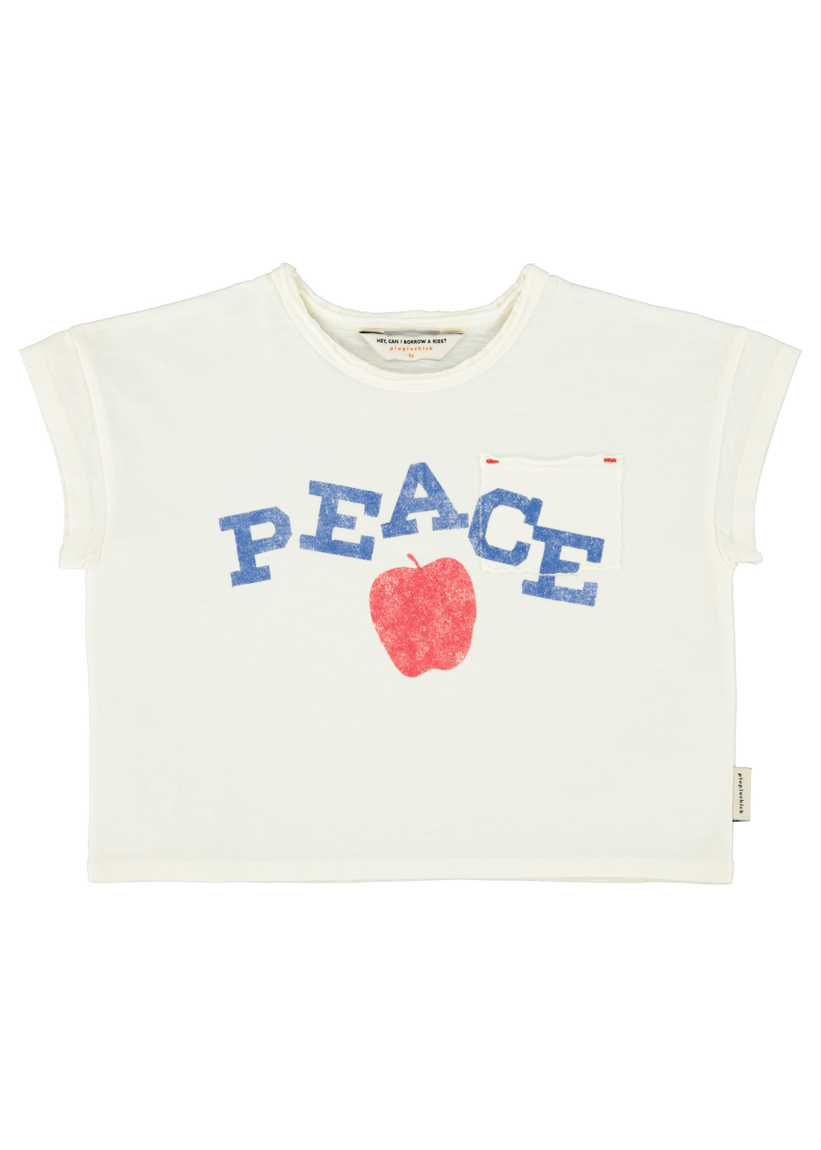 Piupiuchick T’shirt | Light ecru w/ peace print - Piupiuchick