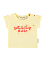 Piupiuchick T’shirt w/ Light yellow w/ beach bar print - Piupiuchick