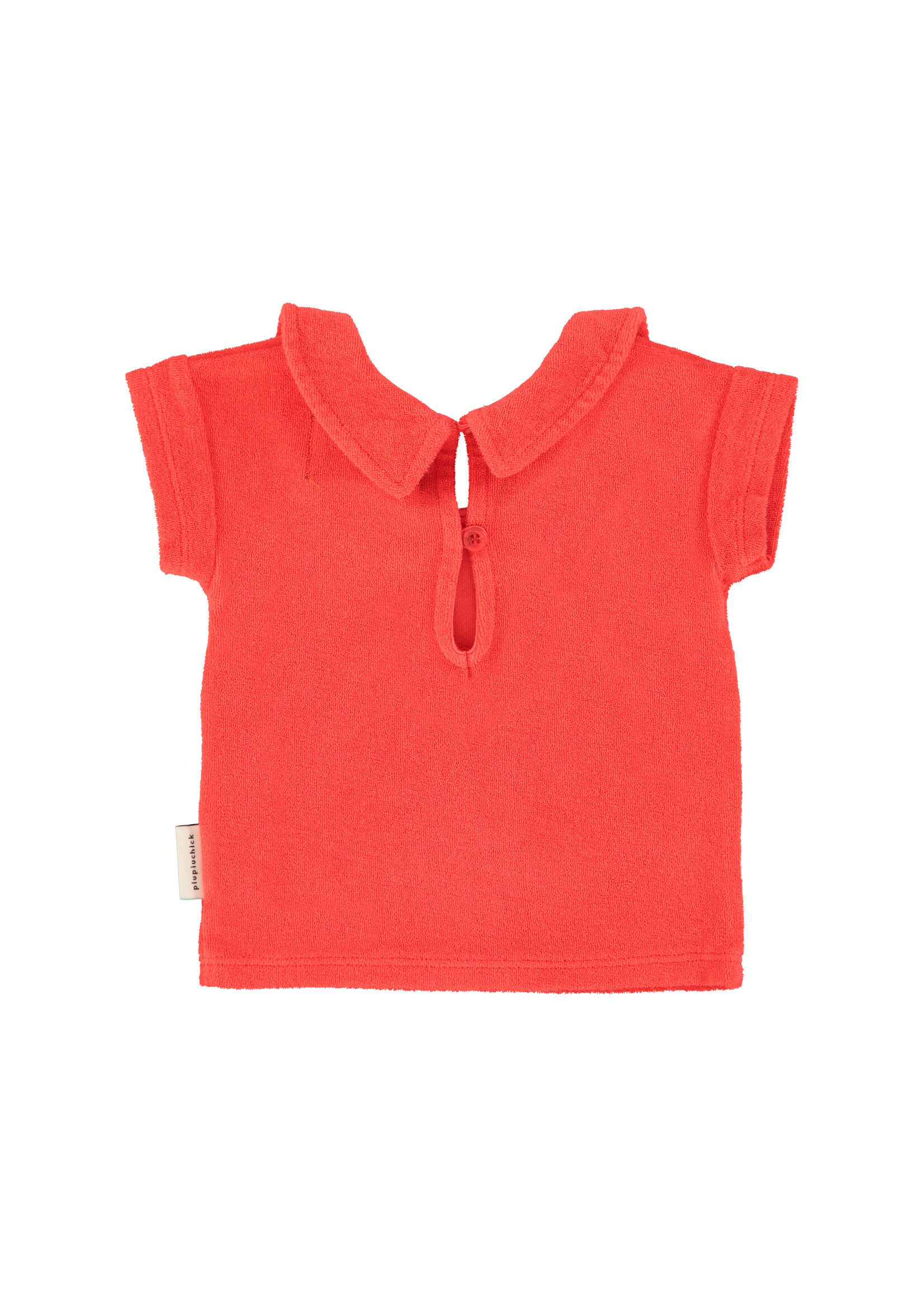 Piupiuchick T’shirt w/ peter pan collar | red w/ amour print - Piupiuchick