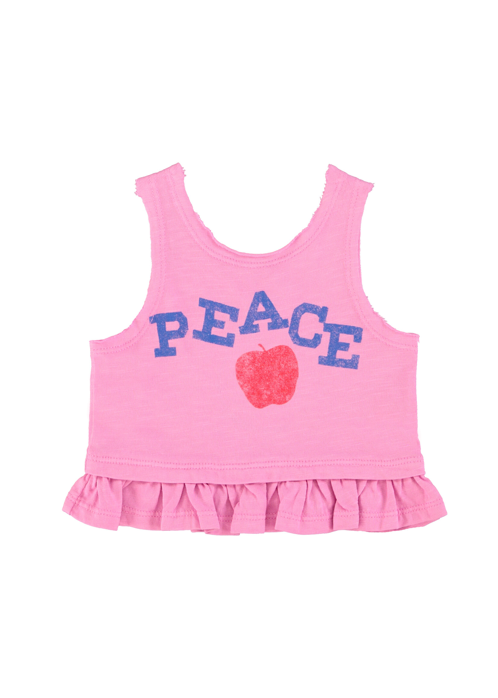 Piupiuchick Top | Pink w/ peace print- Piupiuchick
