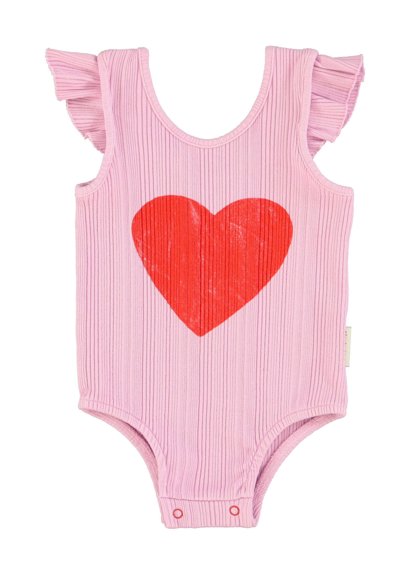Piupiuchick Sleeveless bodysuit | Lilac w/ red heart print - Piupiuchick