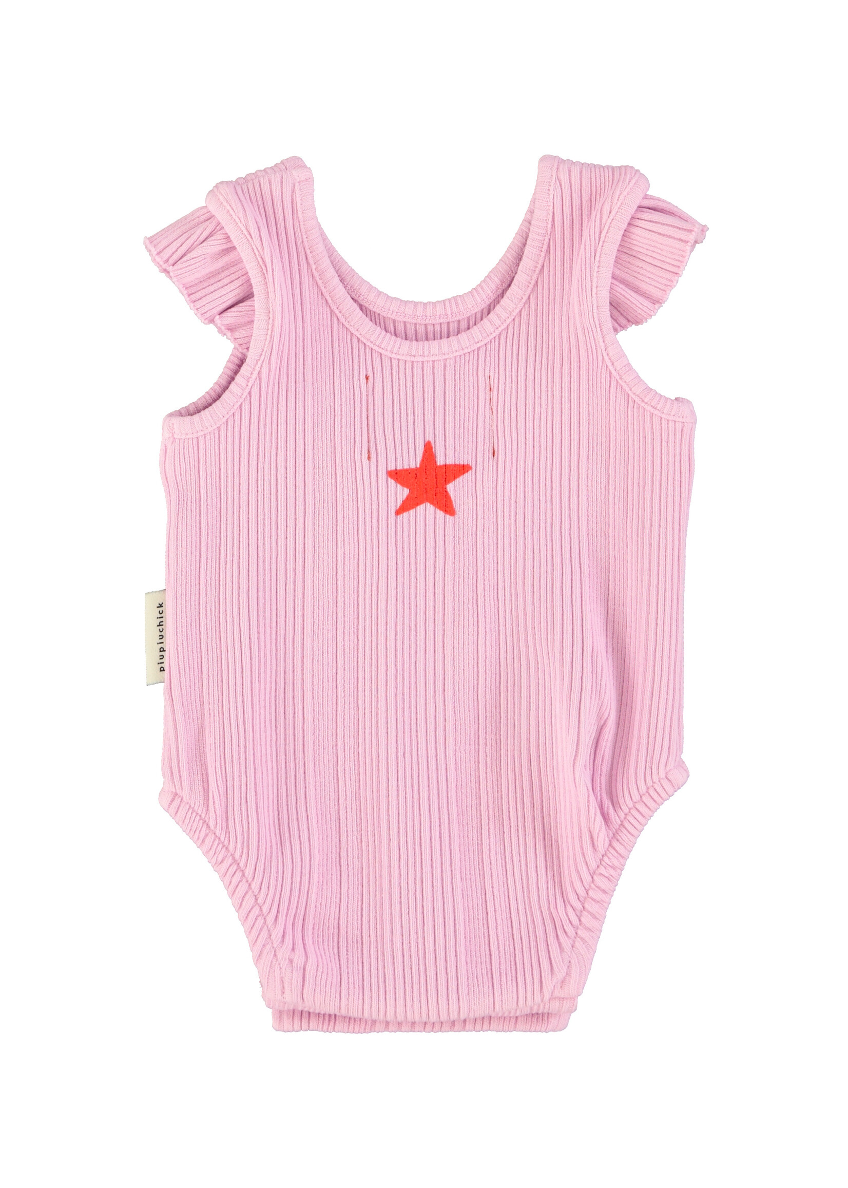 Piupiuchick Sleeveless bodysuit | Lilac w/ red heart print - Piupiuchick