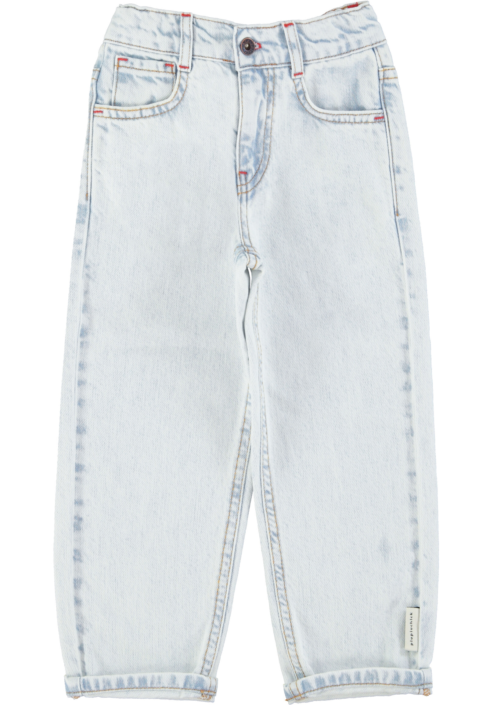 Piupiuchick Unisex trousers | Washed light blue denim - Piupiuchick
