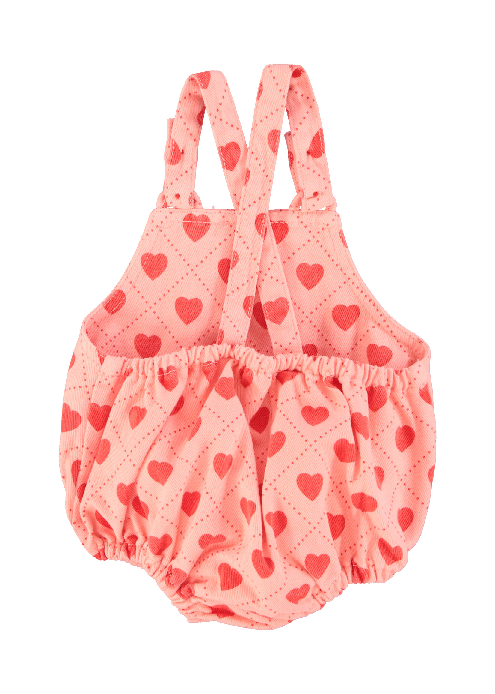 Piupiuchick Baby romper | Pink w/ red hearts - Piupiuchick