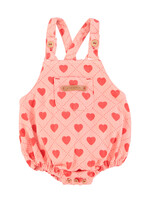 Piupiuchick Baby romper | Pink w/ red hearts - Piupiuchick