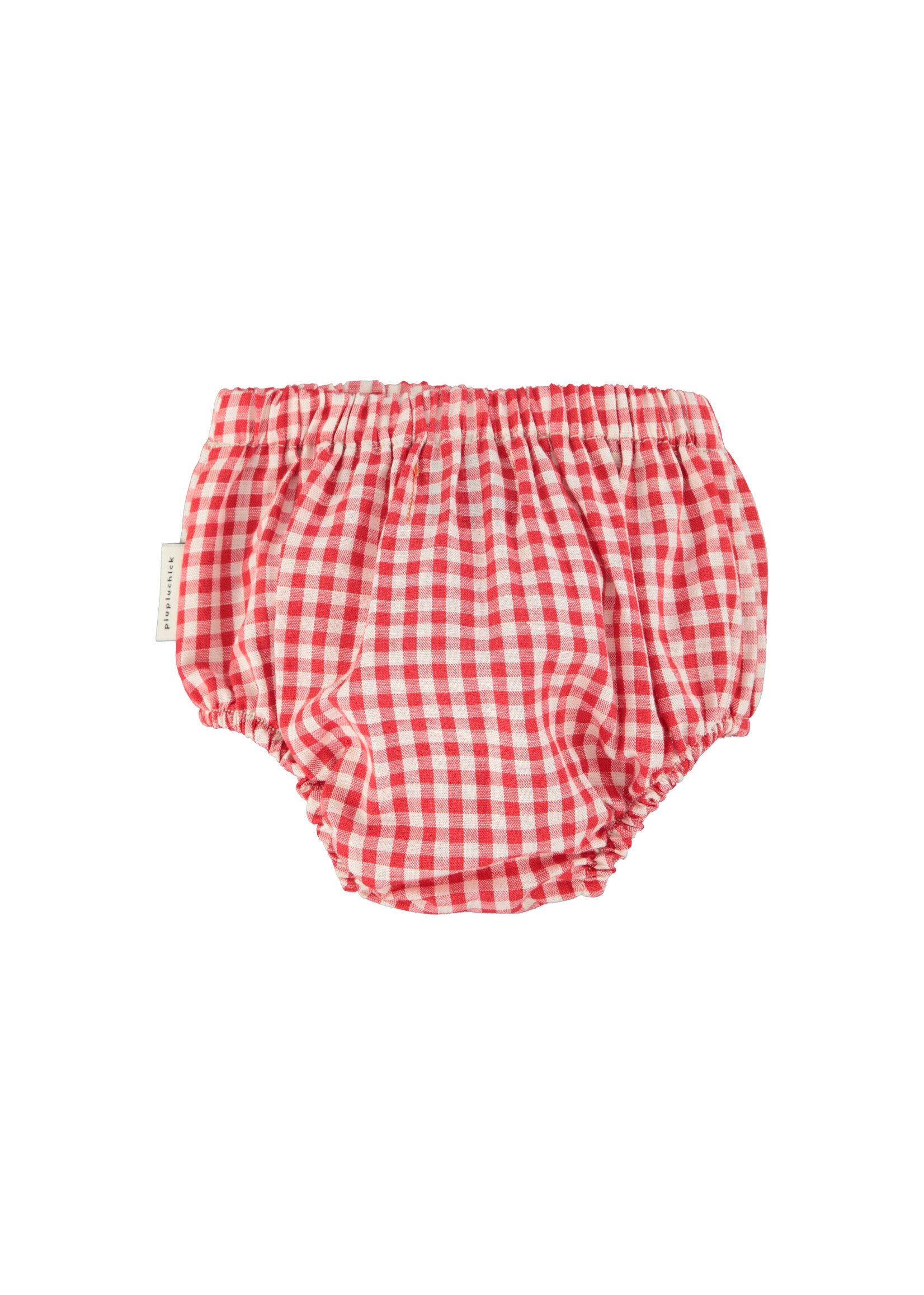 Piupiuchick Baby bloomer | Red & Ecru checkered - Piupiuchick