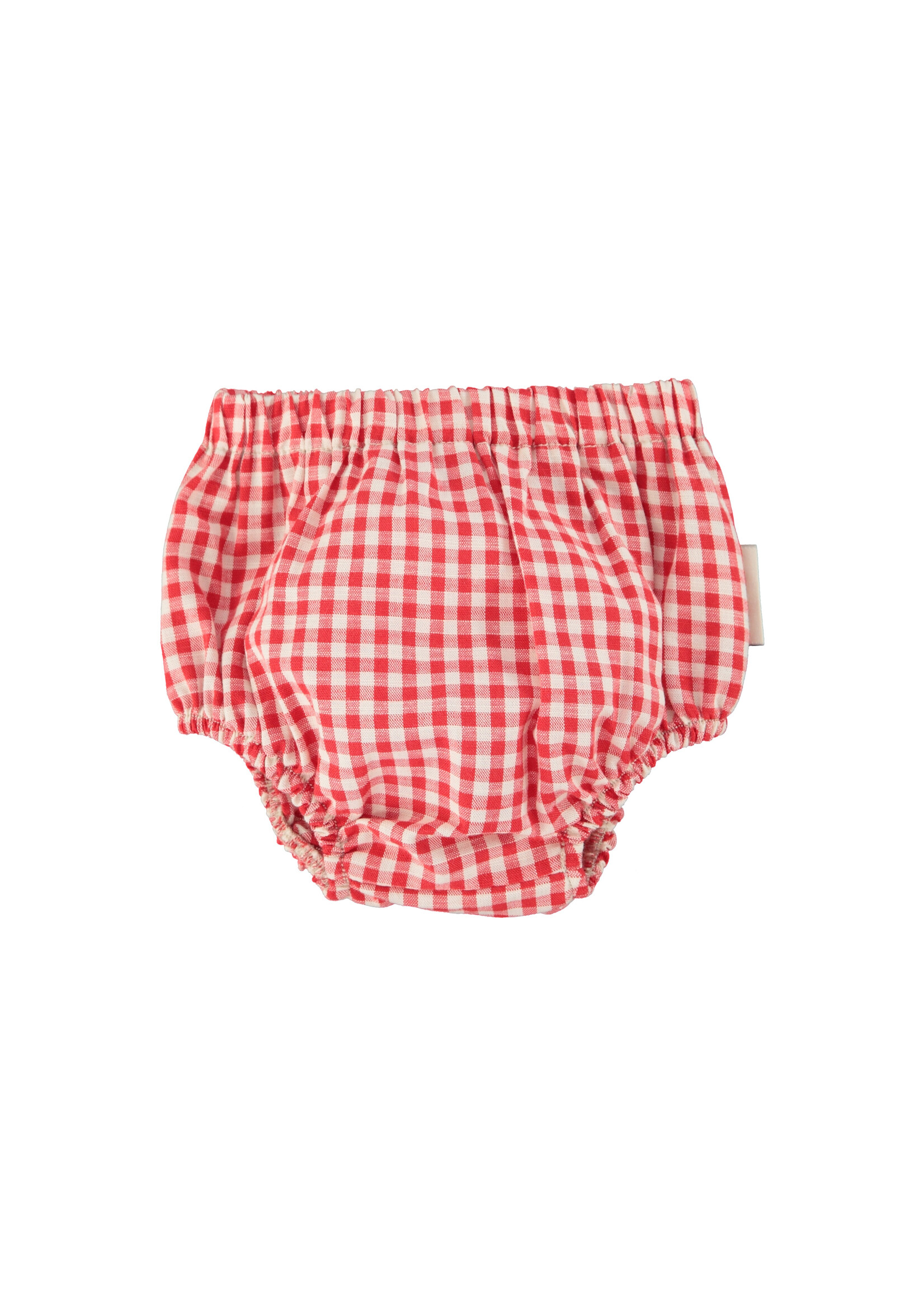Piupiuchick Baby bloomer | Red & Ecru checkered - Piupiuchick