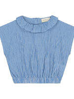 Charlie Petite Paige top | Blue/White checks - Charlie Petite