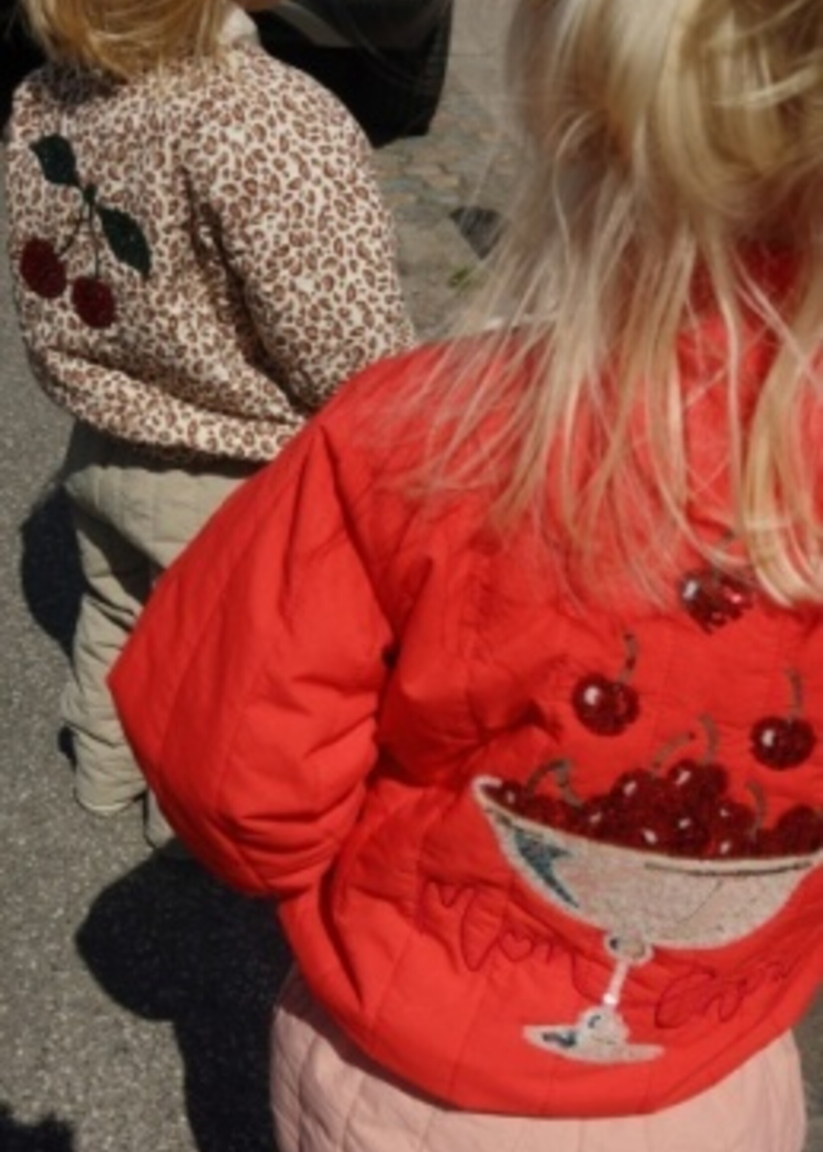 Konges Slojd Juno sequin bomber jacket | Fiery red - Konges Slojd